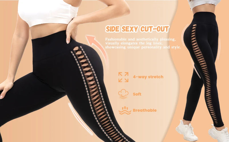 2 Pack Women’s High Waisted Seamless Butt Lifting Yoga Leggings
