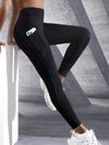 Solid Color High Waist Leggings with Side Pockets – Women's Push-Up Yoga & Fitness Pants