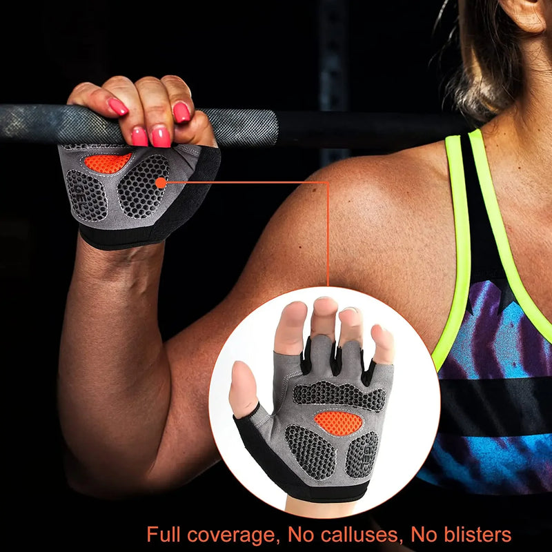 Non-Slip Breathable Gym Gloves for Weightlifting & Fitness