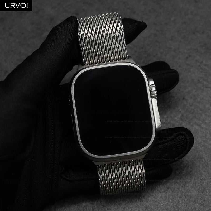 URVOI Titanium Milanese Loop for Apple Watch