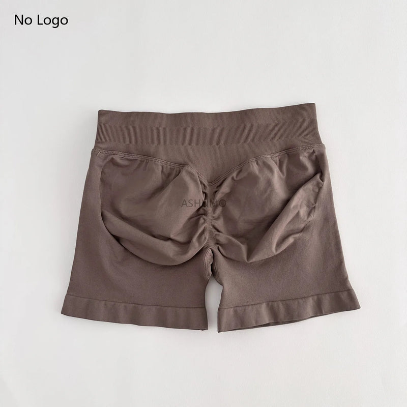 ARFTE Butt-Lifting Low Ribbed Elastic Band  Seamless Yoga-Biker Shorts