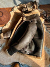 Men’s Genuine Sheepskin Leather Winter Jacket – Brown Shearling Coat with Thick Wool Lining, Plus Size