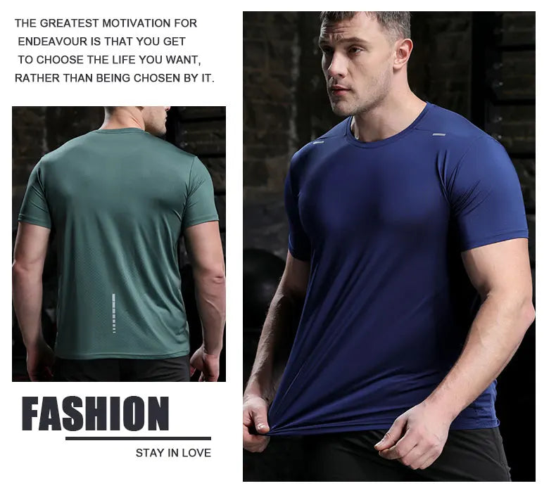 Men's Summer Loose Breathable Short Sleeve Outdoor Cycling Quick Dry Top