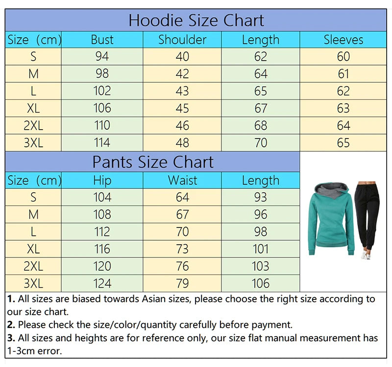 Women’s Winter Warm Hoodie & Pants Tracksuit Set