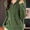 Women’s Zip-Up Knit Cardigan – Thick Warm Sweater with Turn-Down Collar