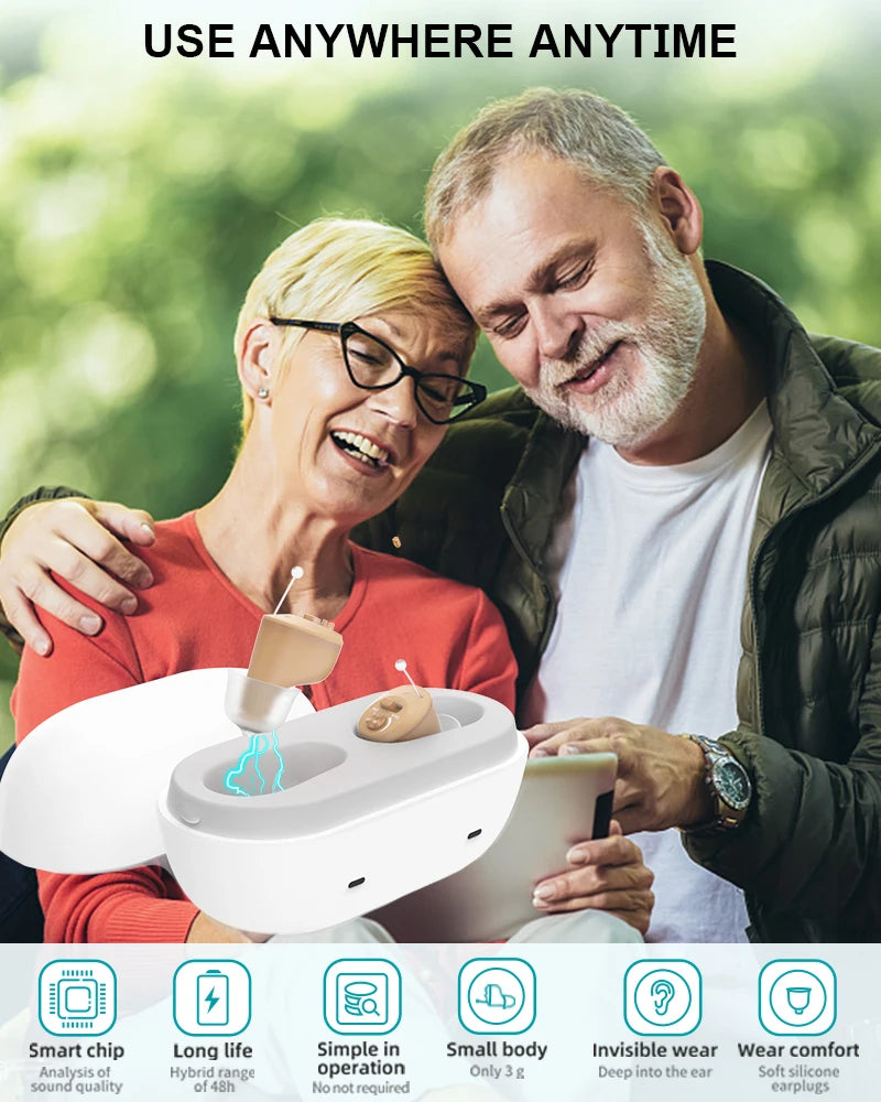 invisible Wireless Rechargeable Mini Hearing Aids Elderly