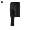 Men's One Leg Compression Leggings – Base Layer Cropped Sports Tights for Running & Basketball