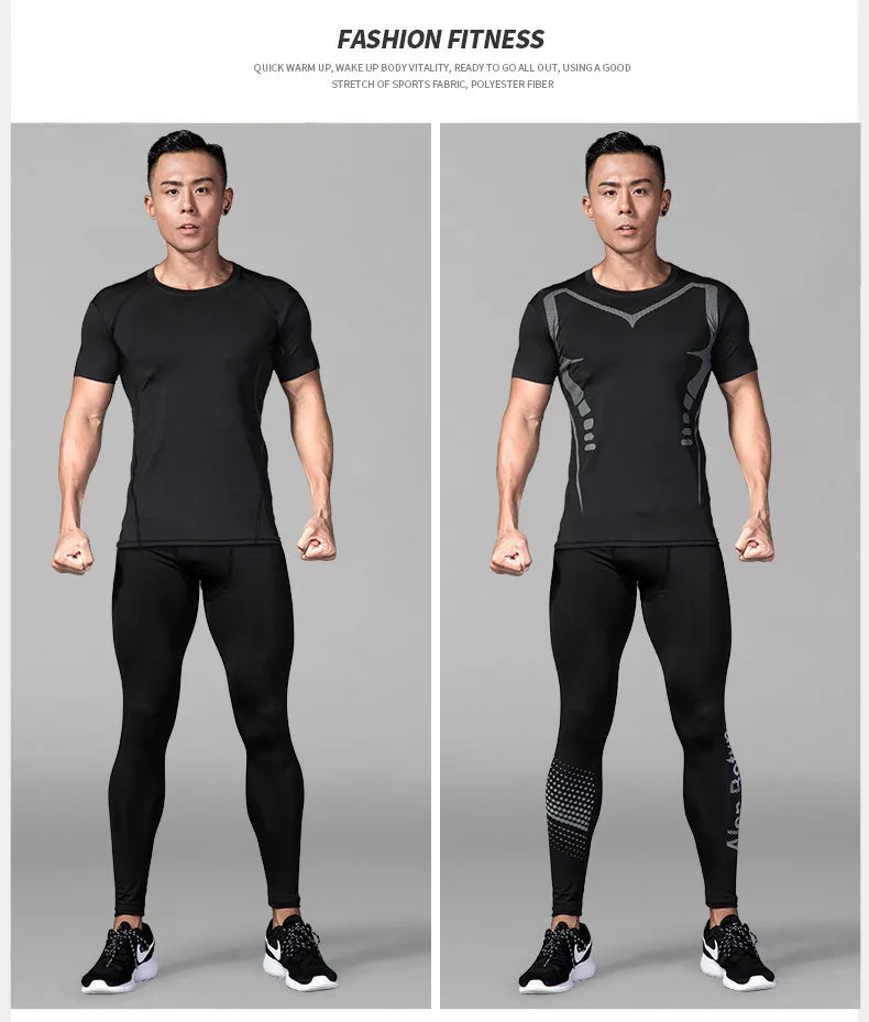 Men’s Compression Pants and Shorts Set