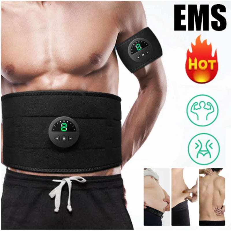 EMS Abs Trainer Belt – Electric Muscle Stimulator & Slimming Massager
