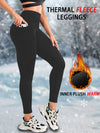 Women’s Thermal Fleece Lined Leggings – High Waisted Winter Workout Tights with Pockets