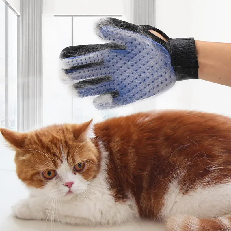Pet Hair Remover Gloves – Silicone Dog & Cat Grooming and Bathing Mitts