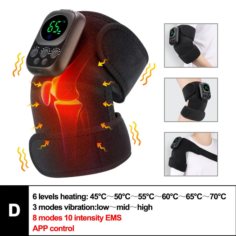 3-in-1 Electric Heated Vibration Massager for Knee, Shoulder & Elbow