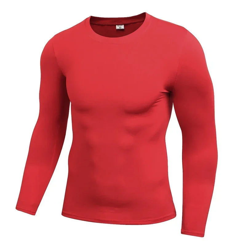 Men's Thermal Compression Shirt – Long Sleeve Running & Gym Workout Top