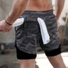 New Running Shorts Men Gym Sports Shorts 2-in-1