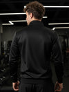 Men's Fleece-Lined Colorblock Jacket – Warm Zip-Up Sport Coat with Kangaroo Pocket