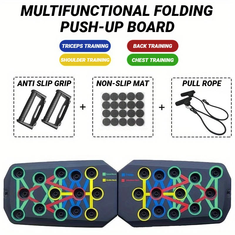 Multifunctional Foldable Push-Up Board for Home Fitness Training