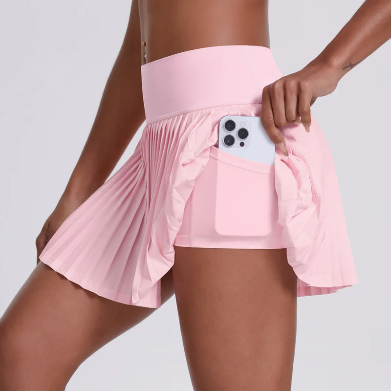 Summer Women’s Tennis Pleated Skirt with Inner Shorts