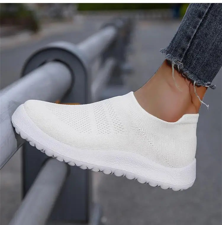 Women's Slip-On Sport Sneakers – Breathable Lightweight Running & Walking Shoes