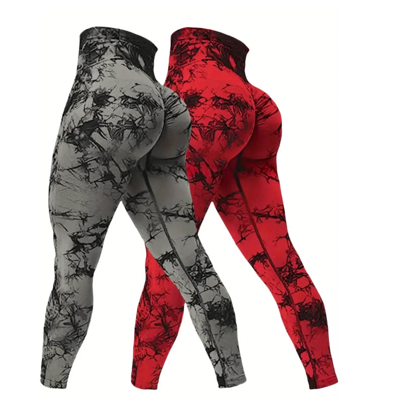 2 Pack Women’s High Waisted Seamless Butt Lifting Yoga Leggings