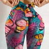 Women’s High Waist Butterfly Printed Leggings – Bowknot Butt Lift Yoga Pants