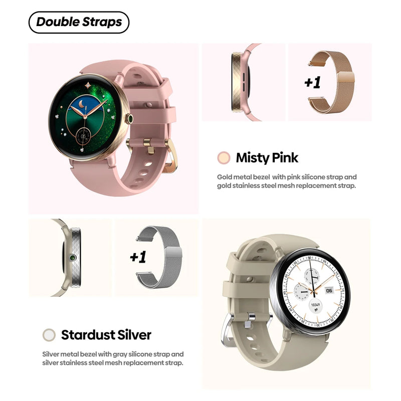 NEW 2025 Zeblaze Lily 2 Voice Calling Female Smartwatch