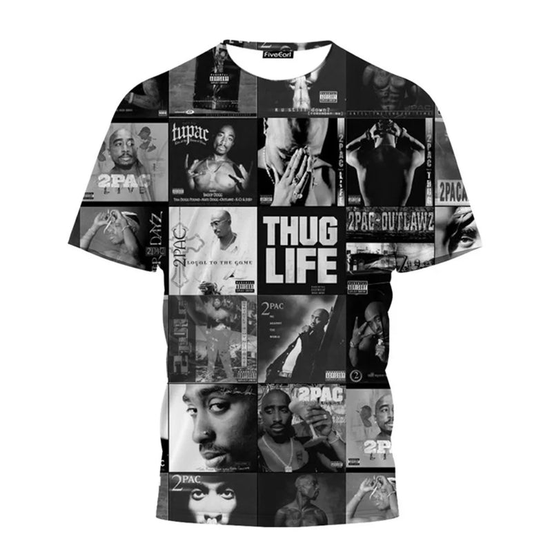 Men’s 2Pac Graphic T-Shirt Style - Multi White