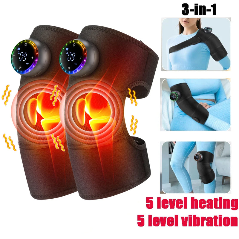Rechargeable Electric Heated Knee and Elbow Massager with Vibration