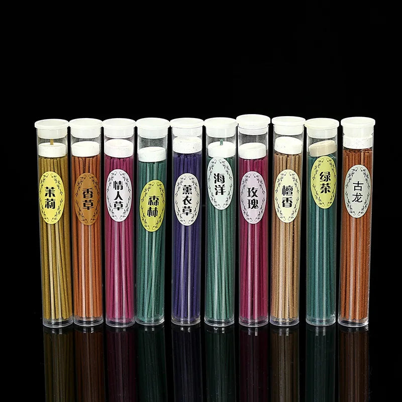 50Pcs/Box Natural Incense Sticks (Jasmine & Lavender Scented):