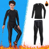 Kids Compression Sportswear Set – Warm Running & Basketball Base Layers for Boys