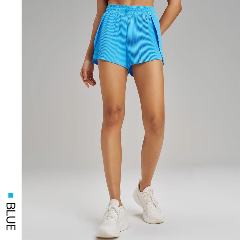 Fitness Fake Two-Piece Pleated Skirt Pants