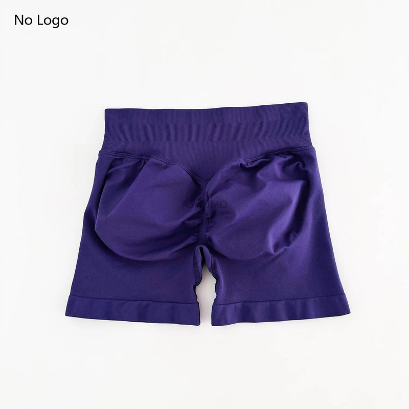 ARFTE Butt-Lifting Low Ribbed Elastic Band  Seamless Yoga-Biker Shorts