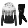 Women’s Printed Color Block Hoodie & Sweatpants Set