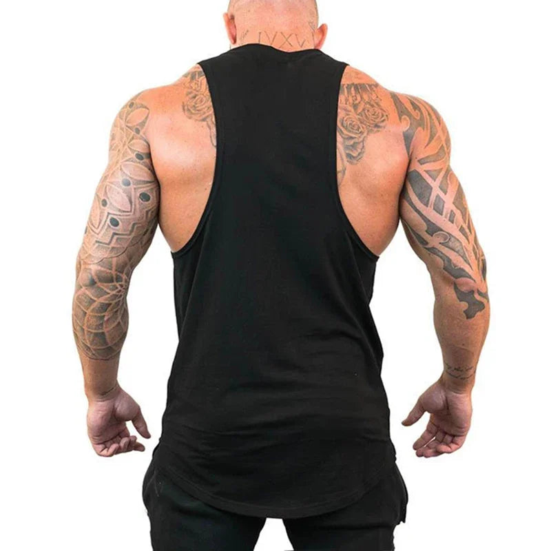 Men’s Red Spider Print Gym Tank Top – Breathable Sleeveless Bodybuilding Shirt
