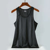 Men's Ice Silk Mesh Gym Stringer Tank Top – Transparent Bodybuilding Fitness Vest